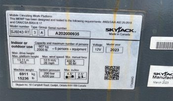 Used 2023 Skyjack SJ9243RT full