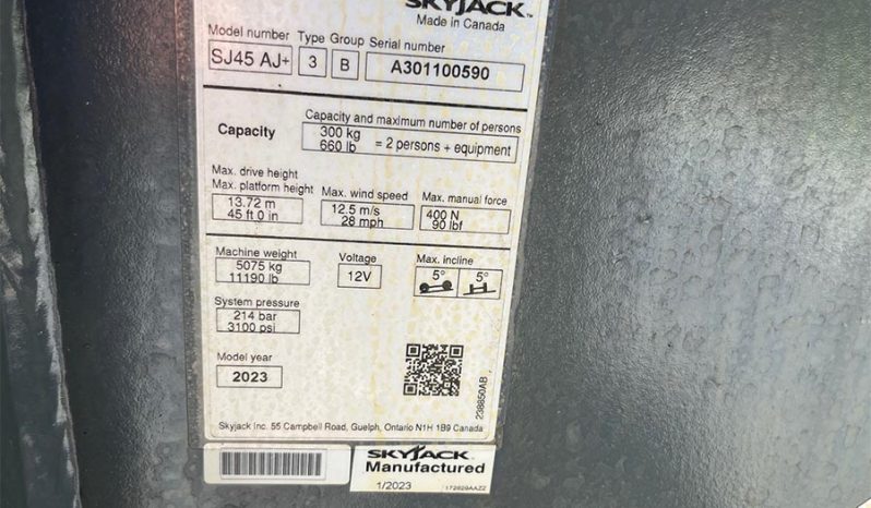 Used 2023 Skyjack SJ45AJ+ full