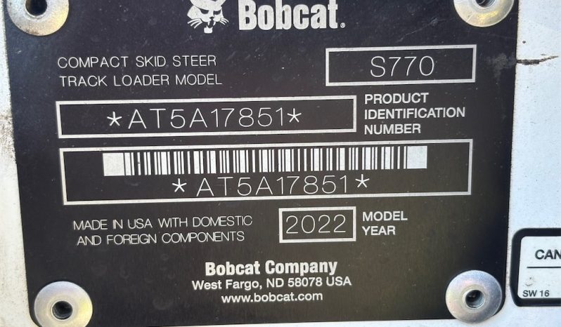 2022 Bobcat S770 full